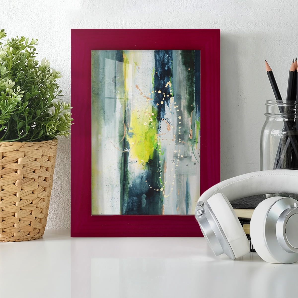 Treetops I - Framed Print w/glass - Cherry Red