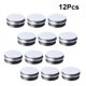 thumbnail image 4 of 12 botellas de viaje de 100 g, contenedor de cosméticos, tarro de crema vacío con tapa para pomada de maquillaje (caja de aluminio con rosca), 4 of 5