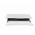 thumbnail image 5 of 32" Standing Desk Converter with Height Adjustable and Gap Spring, Stand Up Desk Riser with Wide Keyboard Tray, Dual Monitor and Laptop Workstation for Home, Office, White, 5 of 8