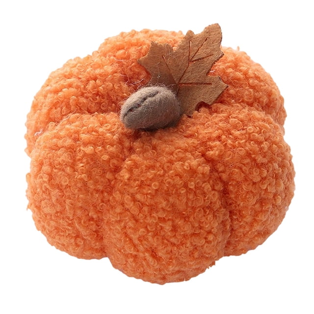 veasfak Artificial Pumpkin Decor Halloween Decoration for Tabletop Centerpiece Shelf Orange
