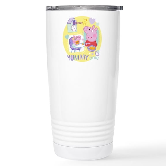 CafePress - Peppa Pig: Yummy Time - Insulated Stainless Steel Travel Tumbler 20 oz.