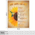 thumbnail image 2 of Christian Blanket Gifts for Women, Sunflower Scripture Verse Scripture Prayer Bible Throw Blanket, Soft Flannel Healing Blankets with Inspirational Thoughts, 60"x50", 2 of 6