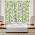 thumbnail image 2 of Ambesonne Watercolor Kitchen Curtains, Blooming Floral Nature, 55"x39", Pale Green Yellow White, 2 of 3