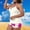 Hot Pink, variant on FAHXNVB Plus Size Tankini Swimsuit for Women Two Piece Bathing Suit with Built in Bras Sleevleess V Neck Tankini Top with High Waist Swim Shorts,XL,Light Blue 1