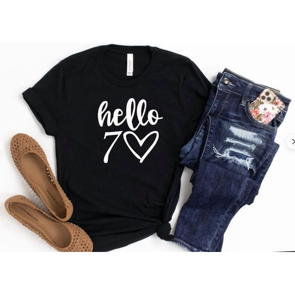 Hello 70 70Th Birthday T-Shirt