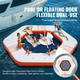 thumbnail image 2 of KFFKFF Inflatable Dock and Trampoline Combo, 8.5FT Floating Platform with 5FT Mesh Pool Center, Slip-Resistant Water Mat, Includes Carry Bag & Removable Ladder for Beach and Pool Fun, 2 of 9
