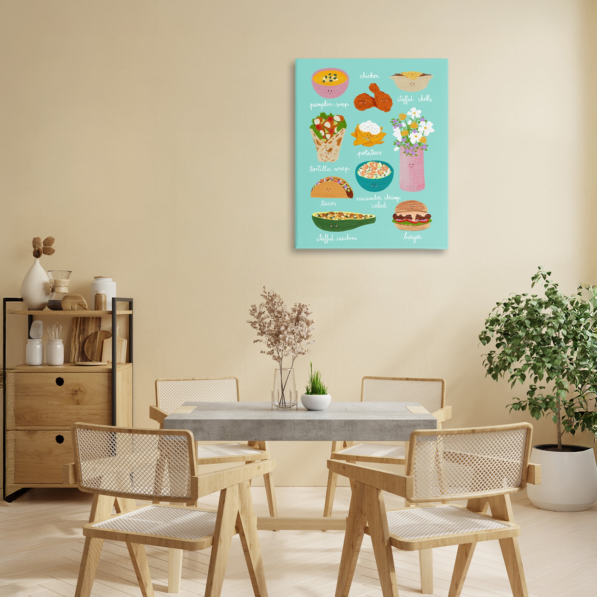 Stupell Industries Gourmet Lunch Food Collection Canvas Wall Art, design by Metka Hiti