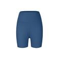 thumbnail image 3 of UTSJKR High Waist Shorts for Women Solid Tummy Control Workout Butt Lift Bottom Womens Yoga Trendy Seamless Running Short Blue XXXXXL, 3 of 7