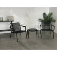 thumbnail image 4 of Chaise une place avec accoudoir, ligne rayée Summer, Noir, 4 of 6