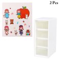 thumbnail image 2 of Bangcool Desktop Organizer Drawer Plastic Cube Cosmetic Organizer with Scrapbook Sticker, 2 of 10