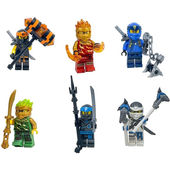 LEGO Ninjago Forbidden Spinjitzu Combo Pack (with weapons) - Lloyd Zane Jay Nya Cole Kai