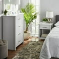 Mainstays Hillside 4Drawer Dresser, White Finish