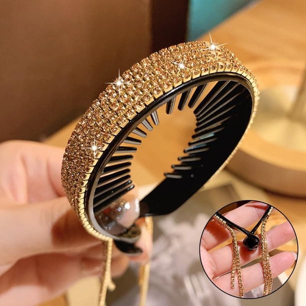 Pinzas para el cabello para mujeres, pinzas para peinar, pinzas para el cabello para niñas, pinzas para el cabello con borlas de diamantes a la moda para damas, pinzas para el cabello con hebilla para
