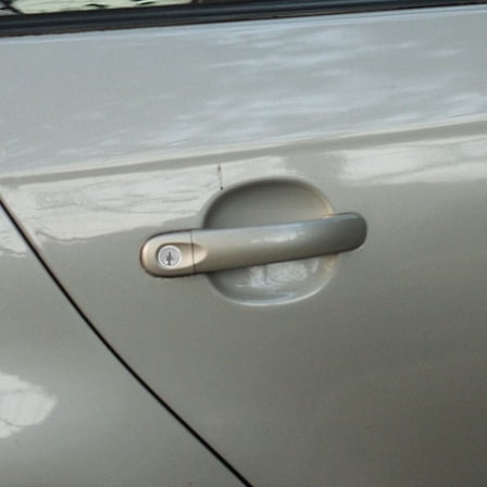 EXHUMKY Car Door Lock Keyhole Cover 4Pcs Square Plastic Waterproof Anticlogging for Car Owners