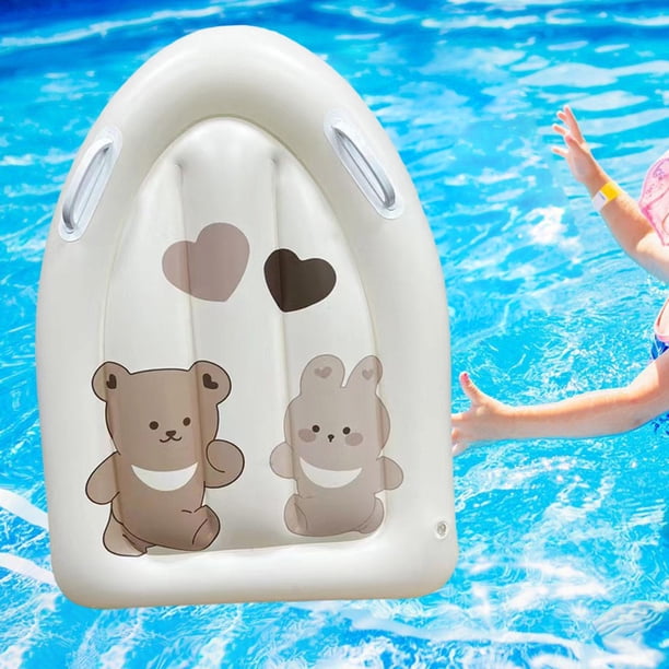 Tabla de surf inflable, flotador de piscina para niños, estampado Animal, ayuda para natación, cuerpo de Surf conejo y oso