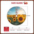 thumbnail image 2 of Xecao Sunlit Sunflower Field Pattern Christmas Tree Skirt Round Xmas Tree Mat Base Cover for Holiday Home Decorations-36", 2 of 6
