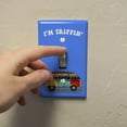 thumbnail image 3 of I'm Trippin' Retro Van Funny Humor Plastic Wall Decor Toggle Light Switch Plate Cover, 3 of 4