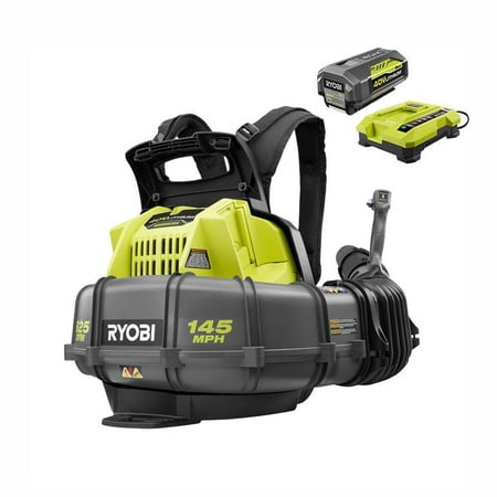 Ryobi RY40440 40 Volt 145 MPH 625 CFM Cordless Brushless Variable Speed Backpack Leaf Blower with Lithium-Ion Battery and Charge Kit (New Open (Best Deal On Backpack Leaf Blower)
