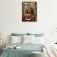 thumbnail image 2 of Cuadro Decorativo - La Virgen adorando al Niño Jesús con dos santos (siglo XVIII) Jr  Impresión en canvas, estrechado., 2 of 2