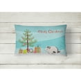 thumbnail image 2 of Carolines Treasures CK4435PW1216 Mosaic Chinchilla Merry Christmas Canvas Fabric Decorative Pillow, 12H x16W, multicolor, 2 of 4