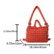 thumbnail image 3 of Bolso Hombro Acolchado Plisado Burbujas Popular Mochila Escolar Acolchada Gran Capacidad para Estudiantes F () Naranja, 3 of 9