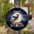 thumbnail image 4 of Happy Halloween Golden Retriever Witch Pumpkins Bats Round Wood Sign Goldens Dog Lover Gifts Idea Hanging Wall Home Decor - 13012, 4 of 5