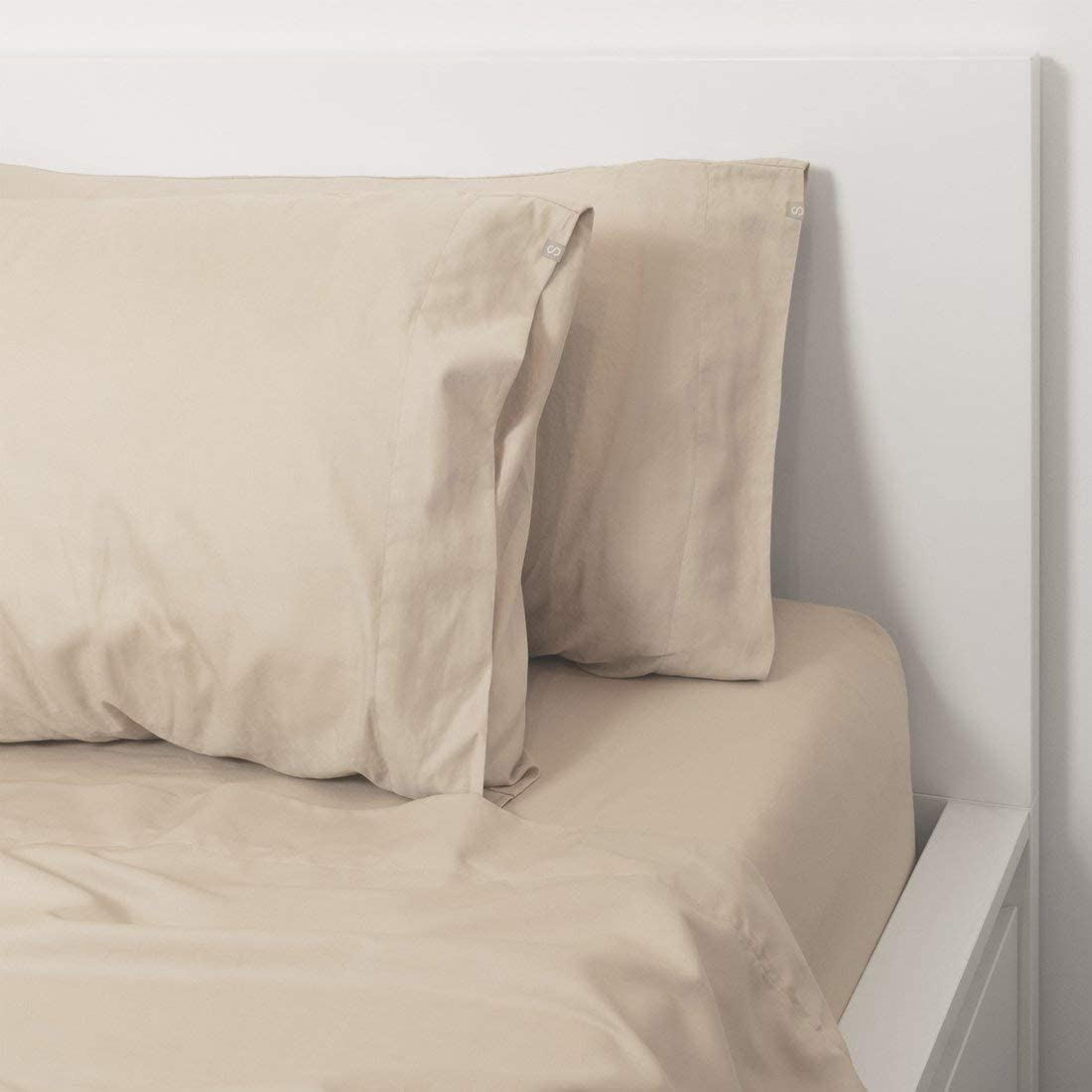Silvon Silver Infused Bed Sheets Set | Woven with Pure Silver and Premium Breathable Supima Cotton (Full, Sand/Beige)
