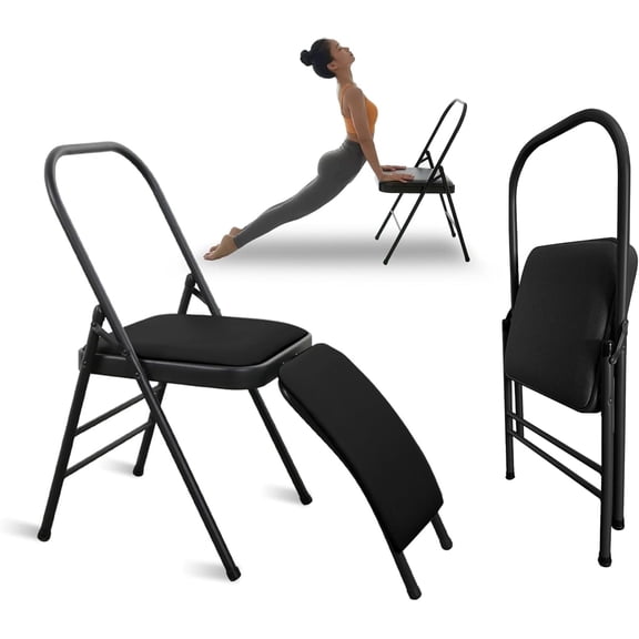 Folding Yoga Stretch Chair - Premium Yoga Support with Back Comfort, Suitable for Abdominal and Core Training, Flexibility and Strength Training 1 Pc