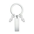 thumbnail image 4 of Ohmyroo Stainless Steel Keychain Pendant Carving Name Long Strip Doll Combination Decor Gift, 4 of 6