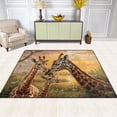 thumbnail image 3 of Mother and Baby Giraffes Love Area Rug Washable 80 x 58 Floor Carpet Mat Non Slip for Bedroom Living Room Home Decor, 3 of 7