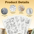 thumbnail image 3 of 23Pcs Cranes Water Soluble Hand Sewing Stabilizers 8.3"x11.7" Cranes Bird Landscape Embroidery Pattern Stabilizer 4 Sheets Animal Stick and Stitch Embroidery Paper Sticker, 3 of 8