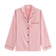 thumbnail image 5 of Women's Silk Satin Pajama Set 2Pcs long sleeve Bridal Bridesmaid PJs Sleepwear, 5 of 7
