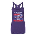 thumbnail image 2 of Thank a Farmer Thank a Veteran Eat In Peace Tri-Blend Racerback Tank Top, Purple Rush, Large, 2 of 3