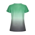 thumbnail image 4 of weskinke St. Patricks Day Shirts For Women Plus Size Gradient Letter Shamrocks Print Short Sleeve Tee Shirt Holiday Top, 4 of 5