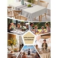 thumbnail image 6 of Simple Farmhouse Style, Tablecloth Rectangle Table Cloths 54x108, Waterproof Tablecloth Outdoor Table Cloth, Abstract Grey Geometric Stripe Washable Table Cover for Kitchen Dinning Party, 6 of 8