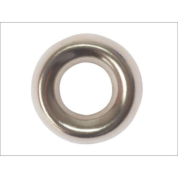 Forgefix - Screw Cup Washers Solid Brass Nickel Plated No.8 Bag 200