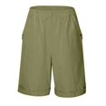 thumbnail image 3 of Womens Bermuda Shorts Breathable Cotton Linen Elastic Waistband Pockets Knee Length Bermuda Long Shorts for Women, 3 of 7