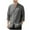 Gray, variant on Chiccall Mens Button Down Shirts Solid 3/4 Sleeve Summer Casual Shirt Tops BlackL