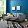 thumbnail image 5 of Sofa Couch, Light Grey Gray, Fabric, Mid Century Living Lounge Cafe Lobby Hospitality Restaurant, Modern Contemporary HB33196, 5 of 5