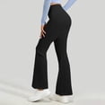 thumbnail image 5 of MXUIKV Leggings Pants for Women Slim Fitted Micro Flare Stretchy Elastic High Waist Yoga Trousers(X-Large,Black), 5 of 5
