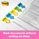 Post-it® Sign Here Sticky Notes, Yellow, 1 in. Wide, 50/Dispenser, Page ...