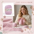 thumbnail image 6 of 1Pc Merino Wool Yarn, Hand Knitting & Crochet Wool Yarn, Soft Craft Yarn For Diy Projects, 6 of 7