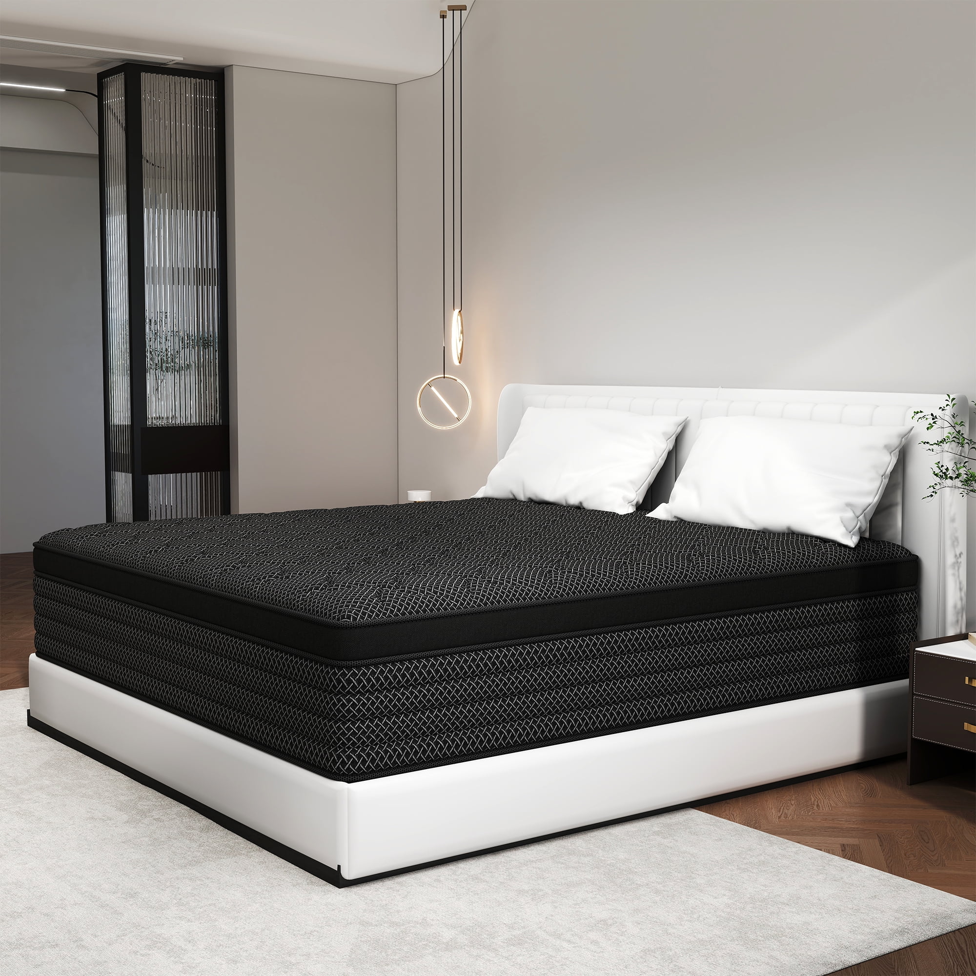Full Mattress,Yilicy 14 inch Hybrid Mattress in a Box with Memory Foam and Pocket Spring, Breathable Construction, Medium