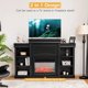 thumbnail image 4 of 70 Inch Modern Fireplace Media Entertainment Center Sturdy MDF Large Storage Bookcase Multipurpose 2-in-1 Classic TV Stands My Lux Decor Round, 4 of 9