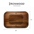 thumbnail image 2 of Ironwood Gourmet Gansevoort Large Carving Board, 16" x 24" Acacia Reversible Wood Cutting Board with Juice Groove and Grip Pad, 2 of 7