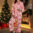 thumbnail image 2 of Weebloom Womens Christmas Pajama Sets Soft Comfortable Sleep Shirt Pants With Pockets Long Sleeve Cozy Outfit Pj'S Homewear Red M, 2 of 6