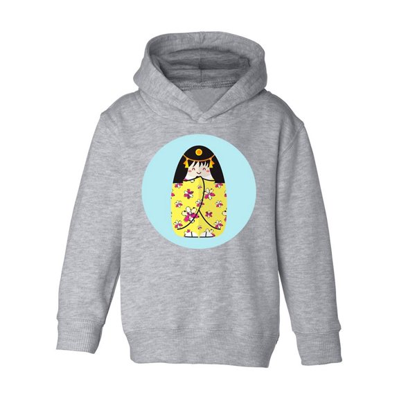 Kokeshi Doll With Flowers Hoodie Toddler -Image by Shutterstock, 5 Toddler