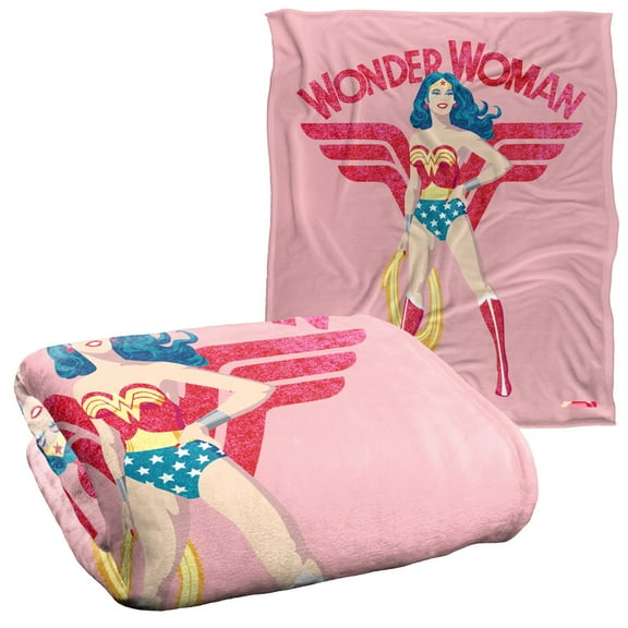 Wonder Woman WW Sparkle Silky Touch Super Soft Throw Blanket 50' x 60'