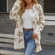 thumbnail image 5 of Puntoco moda mujer Casual cuello pico manga larga otoño suéter cárdigan blusa botón tops Puntoco Puntoco-5976, 5 of 9