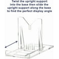 thumbnail image 2 of 2" Two Part Adjustable Clear Acrylic Plastic Display Stand Easel for Mineral Fossil Slice Agate Slab Geode Seashell, 10 Pack, 2 of 6
